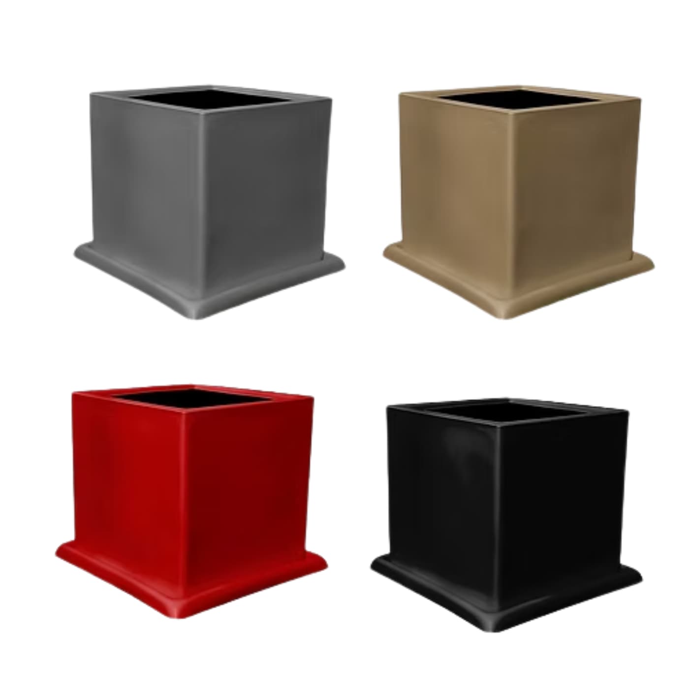 Imagen de Macetas cubo con plato